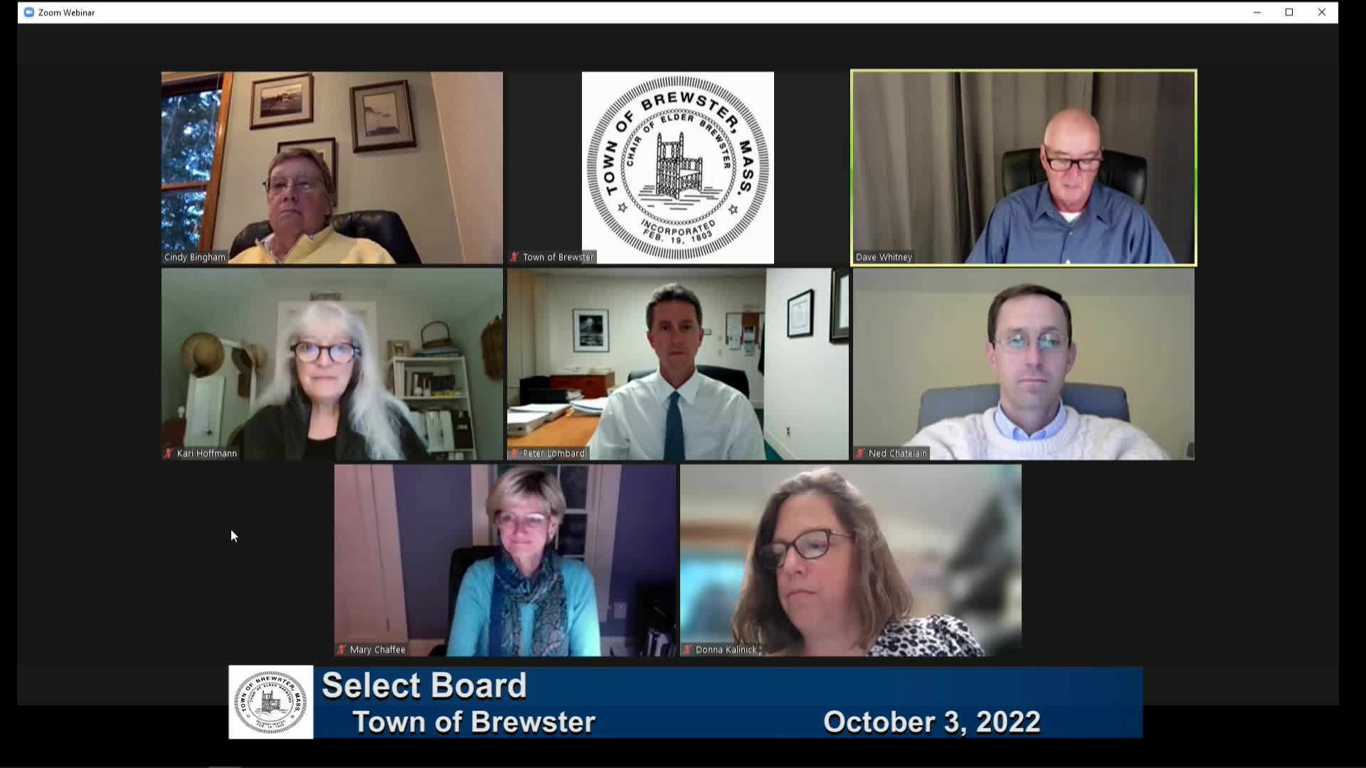 Brewster Select Board 1032022